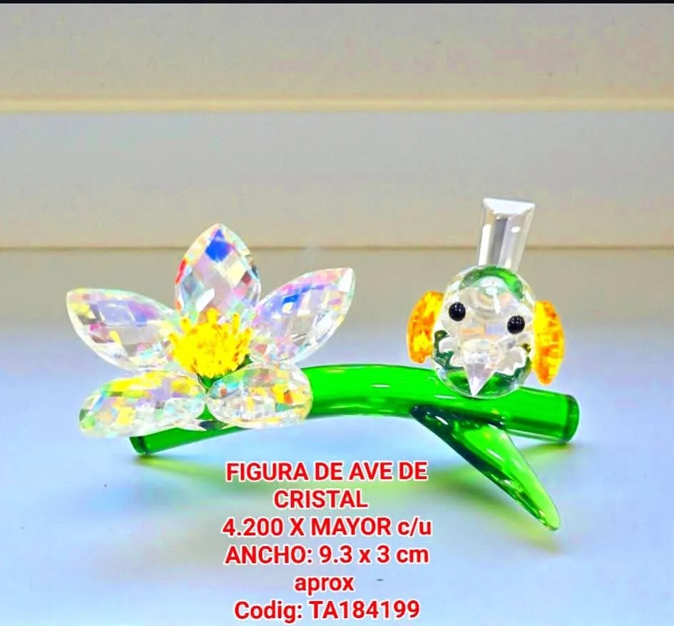 Figura de Ave de Cristal