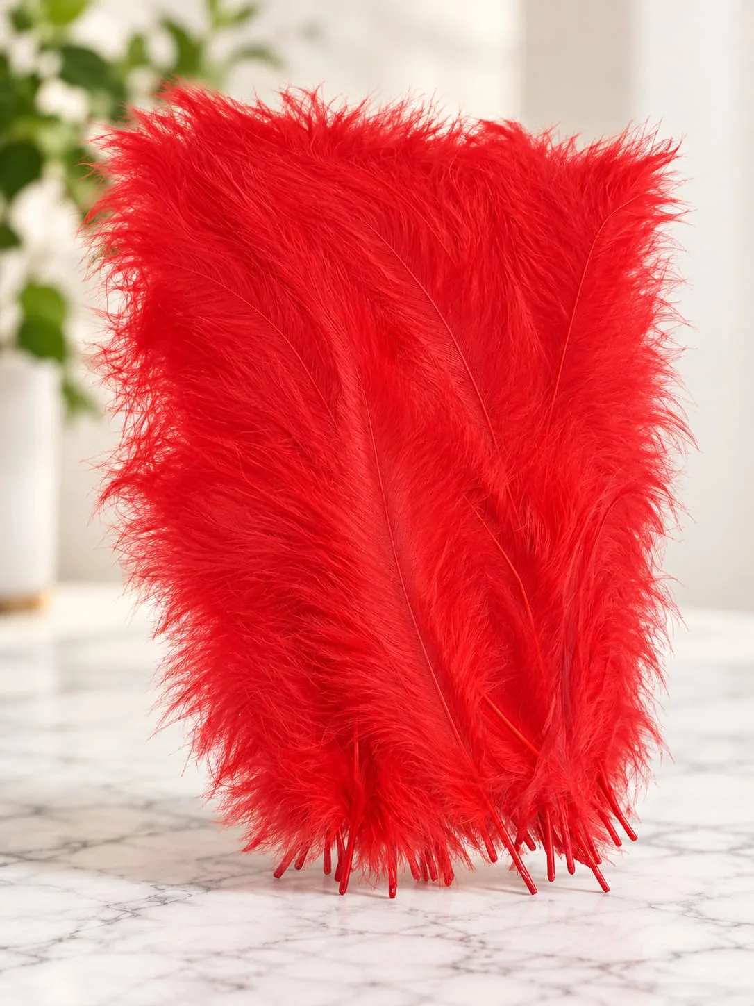 Plumas Esponjosas Rojas