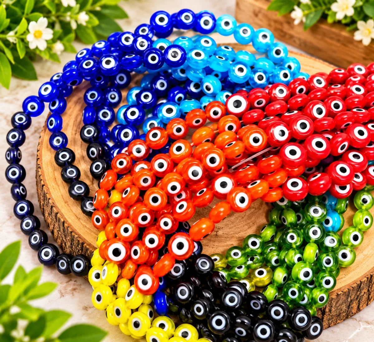 Tira de Ojo Turco Plano Multicolor 6 mm