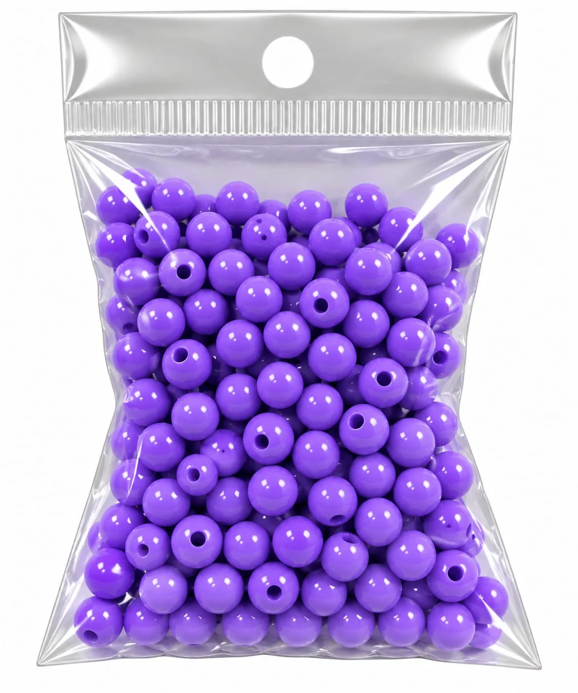 Cuentas Acrílicas Redondas Opacas 6mm Morado