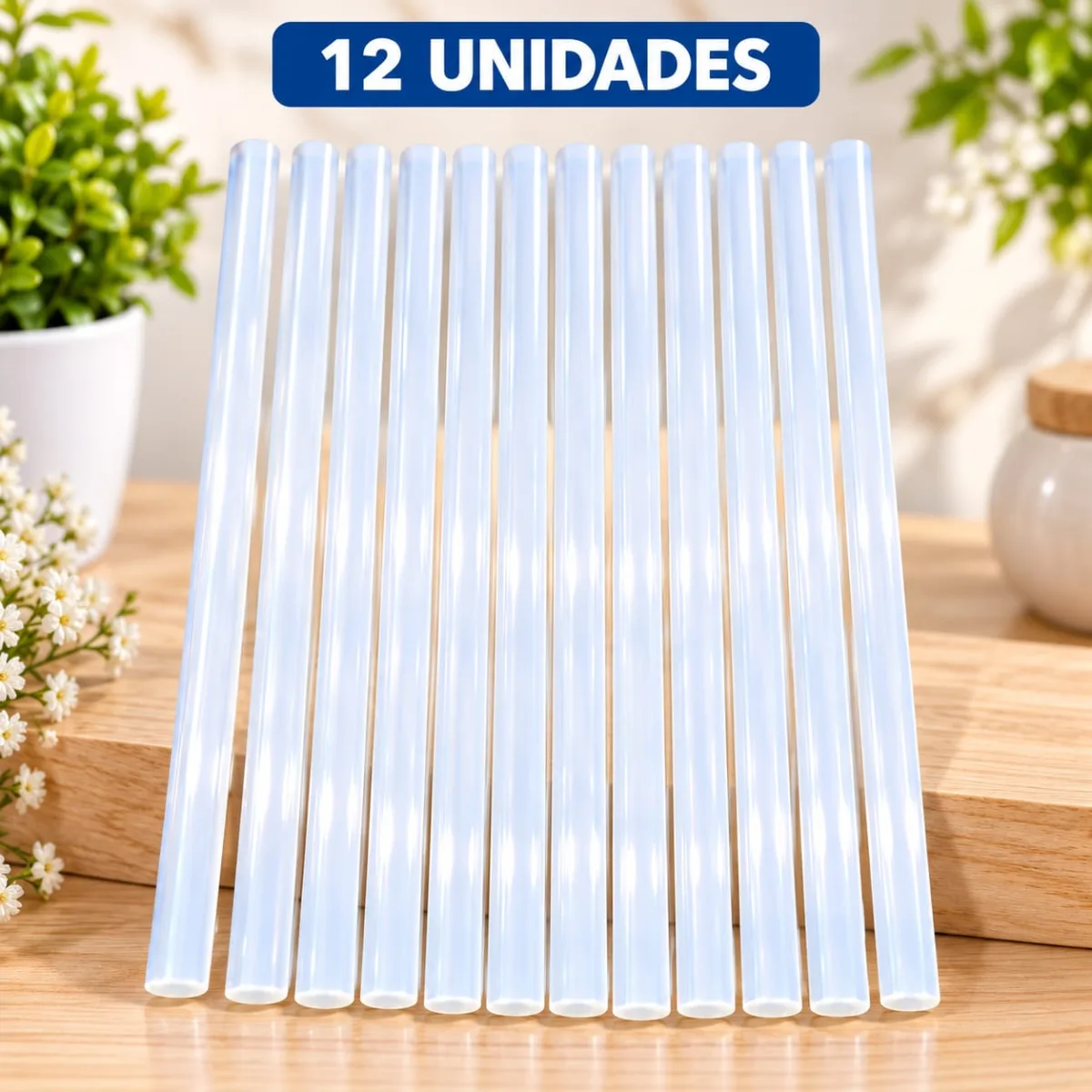 Barras de Silicona Transparente (12 Unidades)