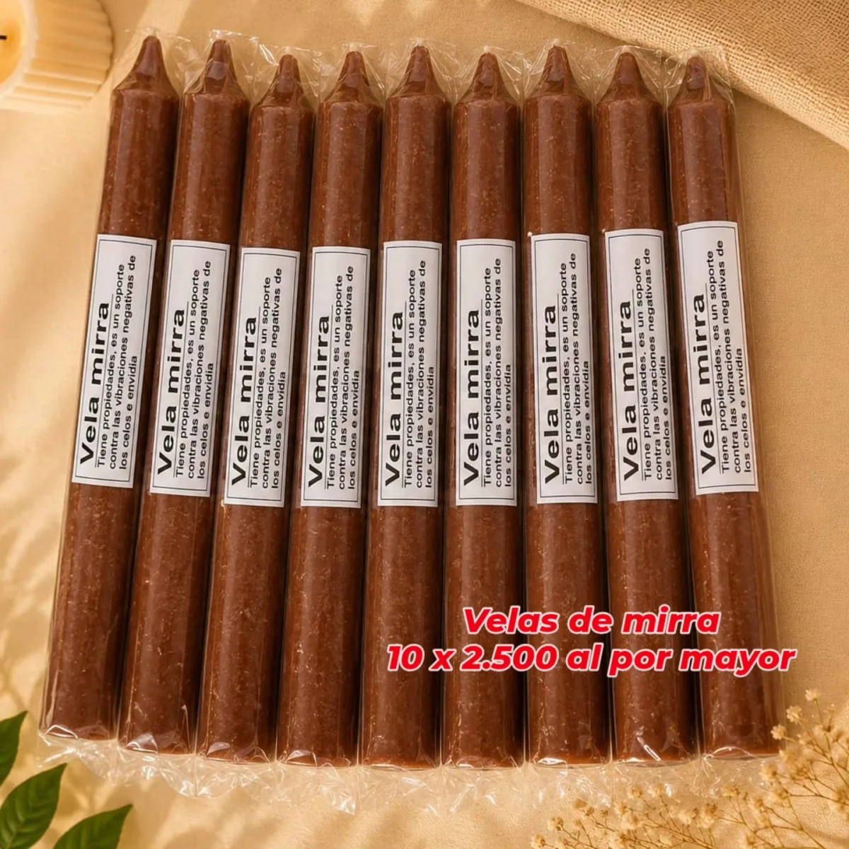 Pack 10 Velas de Mirra