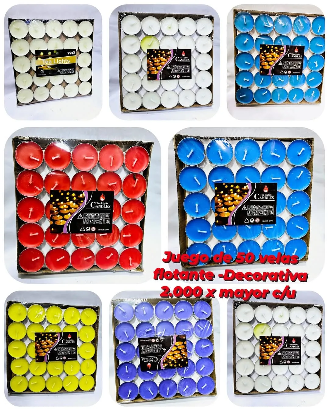 Set Velas Flotantes Variedades
