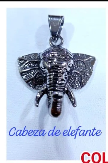 Colgante de Acero - Cabeza de elefante