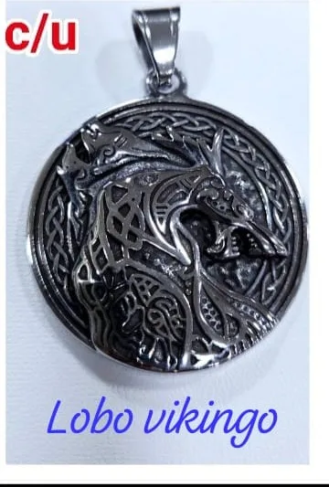 Colgante de Acero - Lobo vikingo
