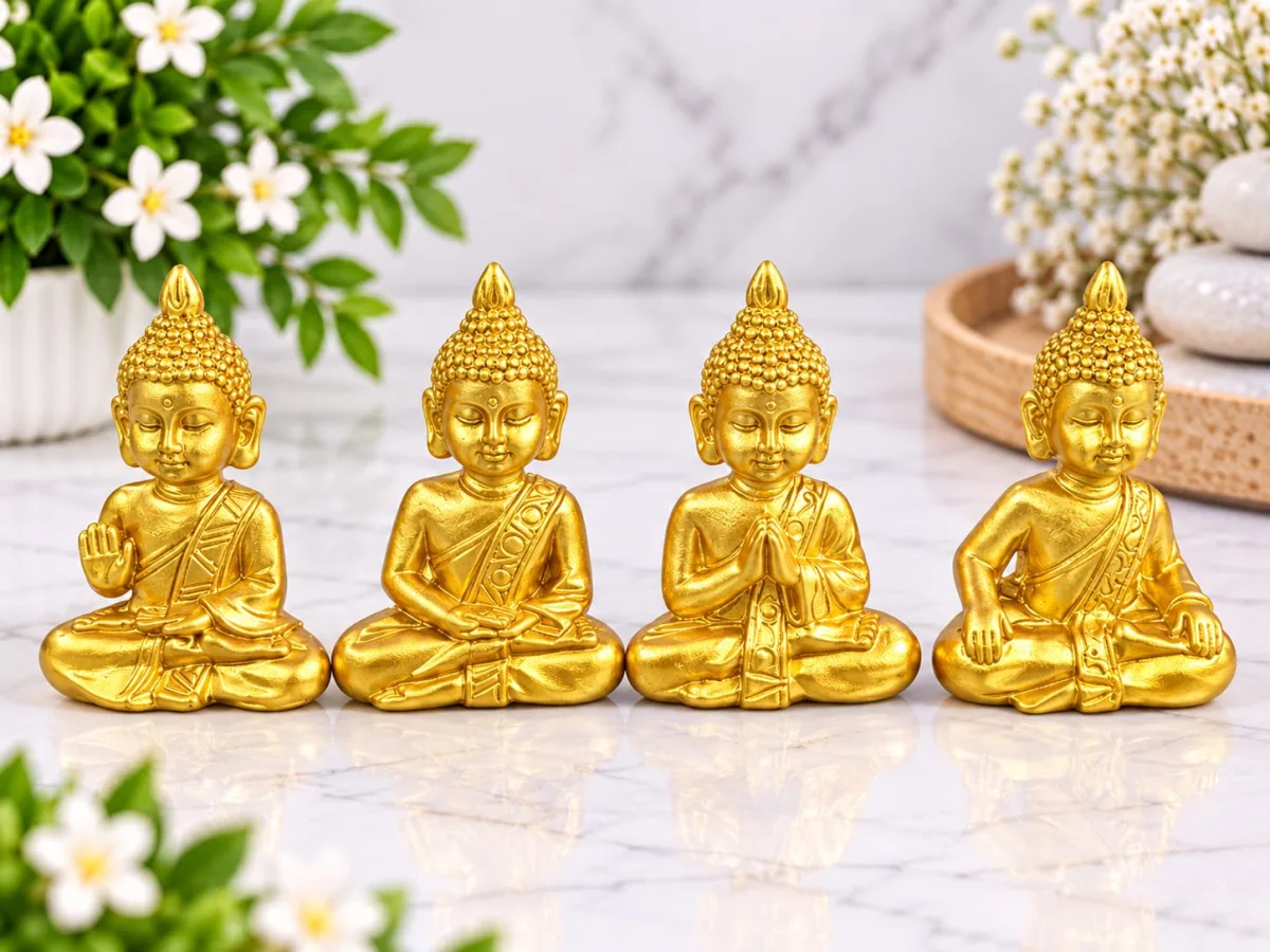 Figura de Buda Verde Piedra en Meditación