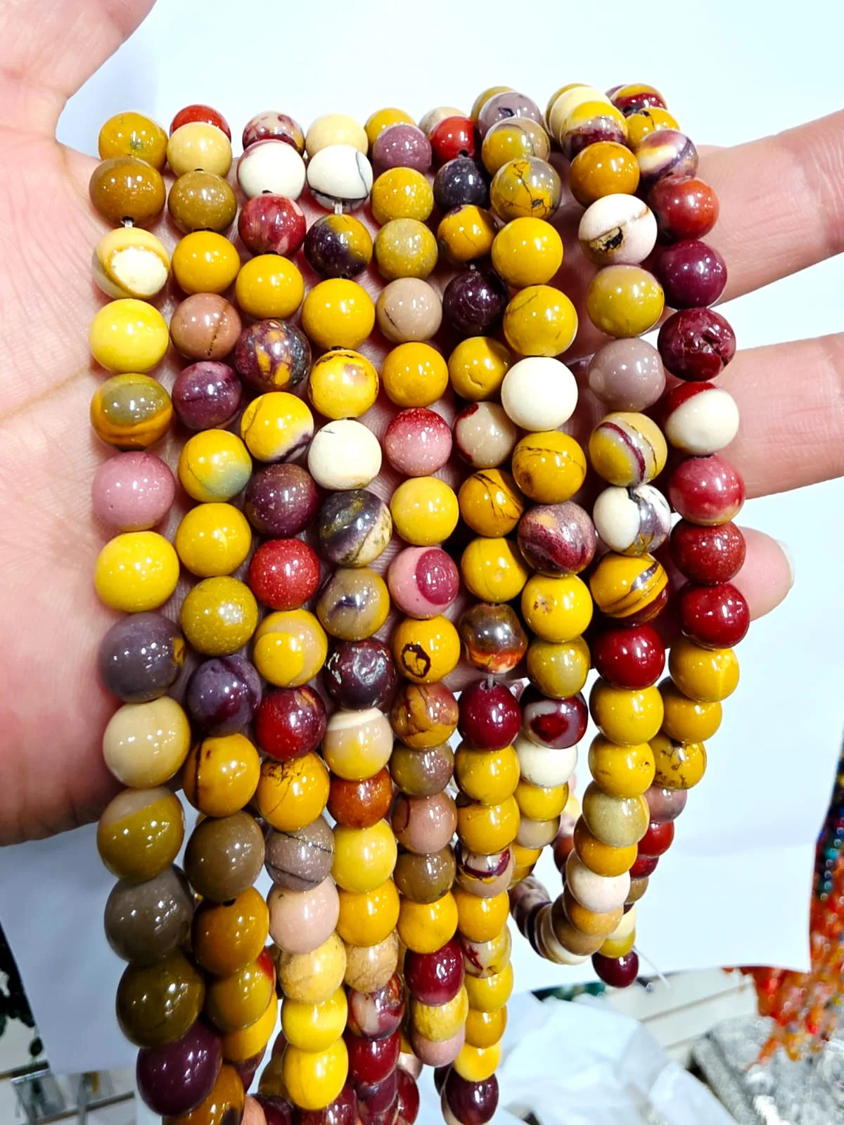 Tira de piedras Jaspe Mokaita N°8