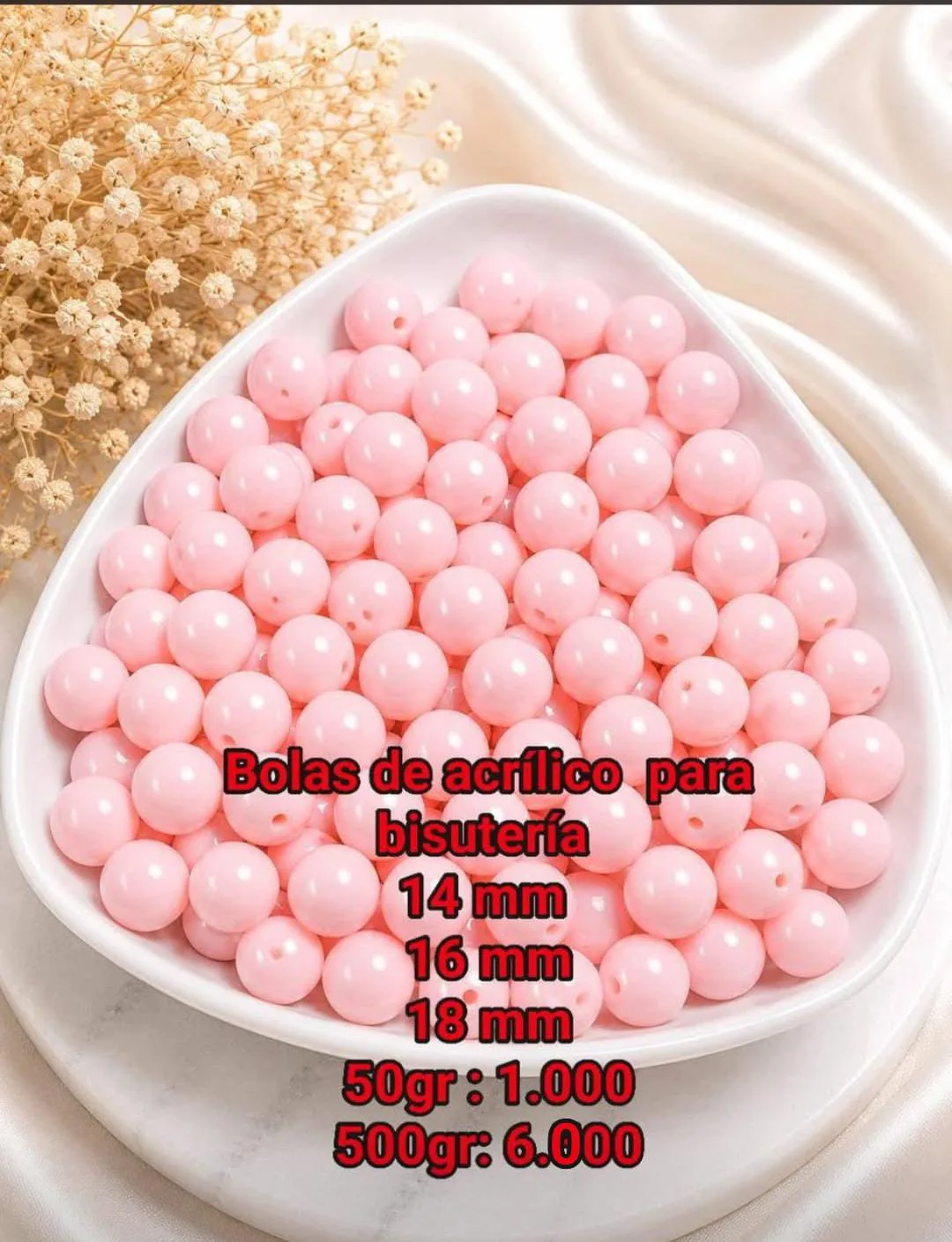 Bolas de Acrilico para Bisuteria