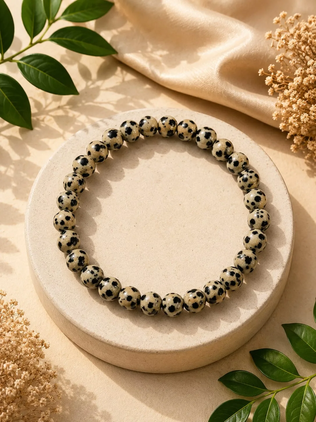 Pulsera de Jaspe Dálmata
