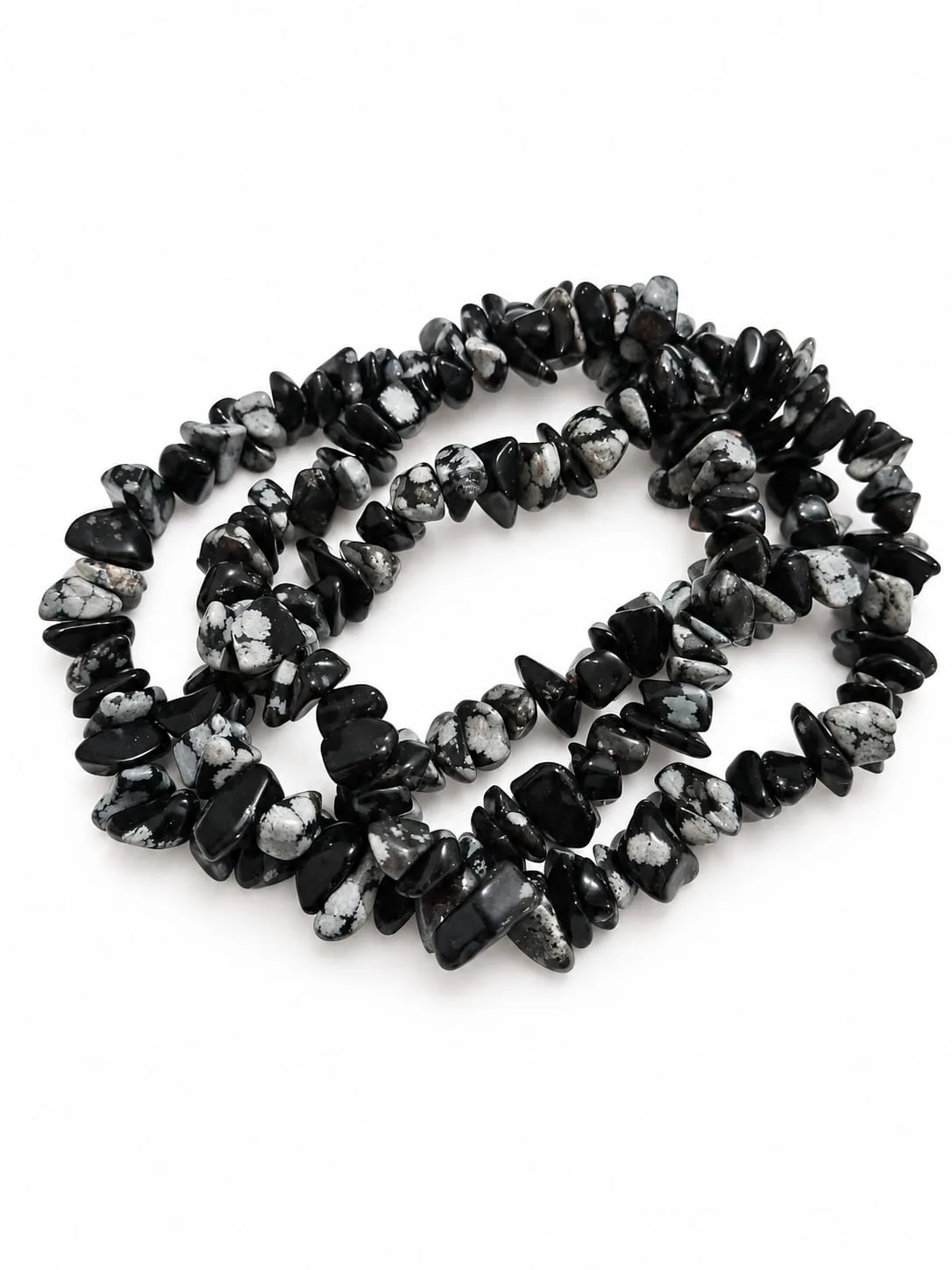 Hebra de Chips Grandes Obsidiana Nevada 40 cm