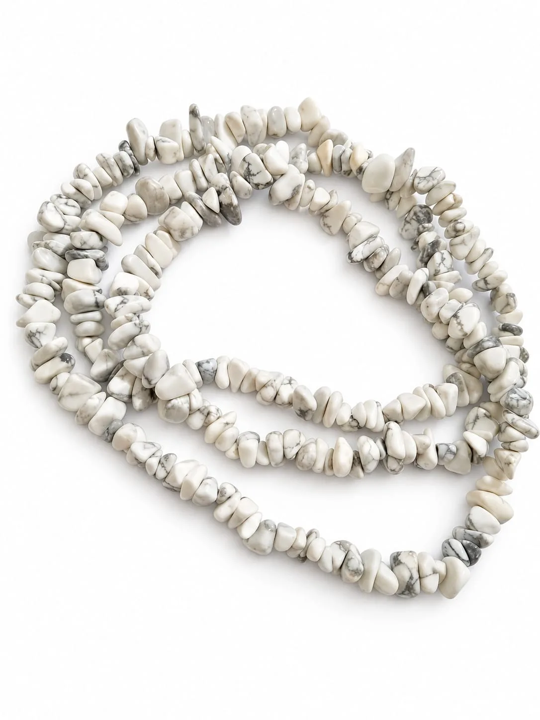 Hebra de Howlita Blanca 38 cm