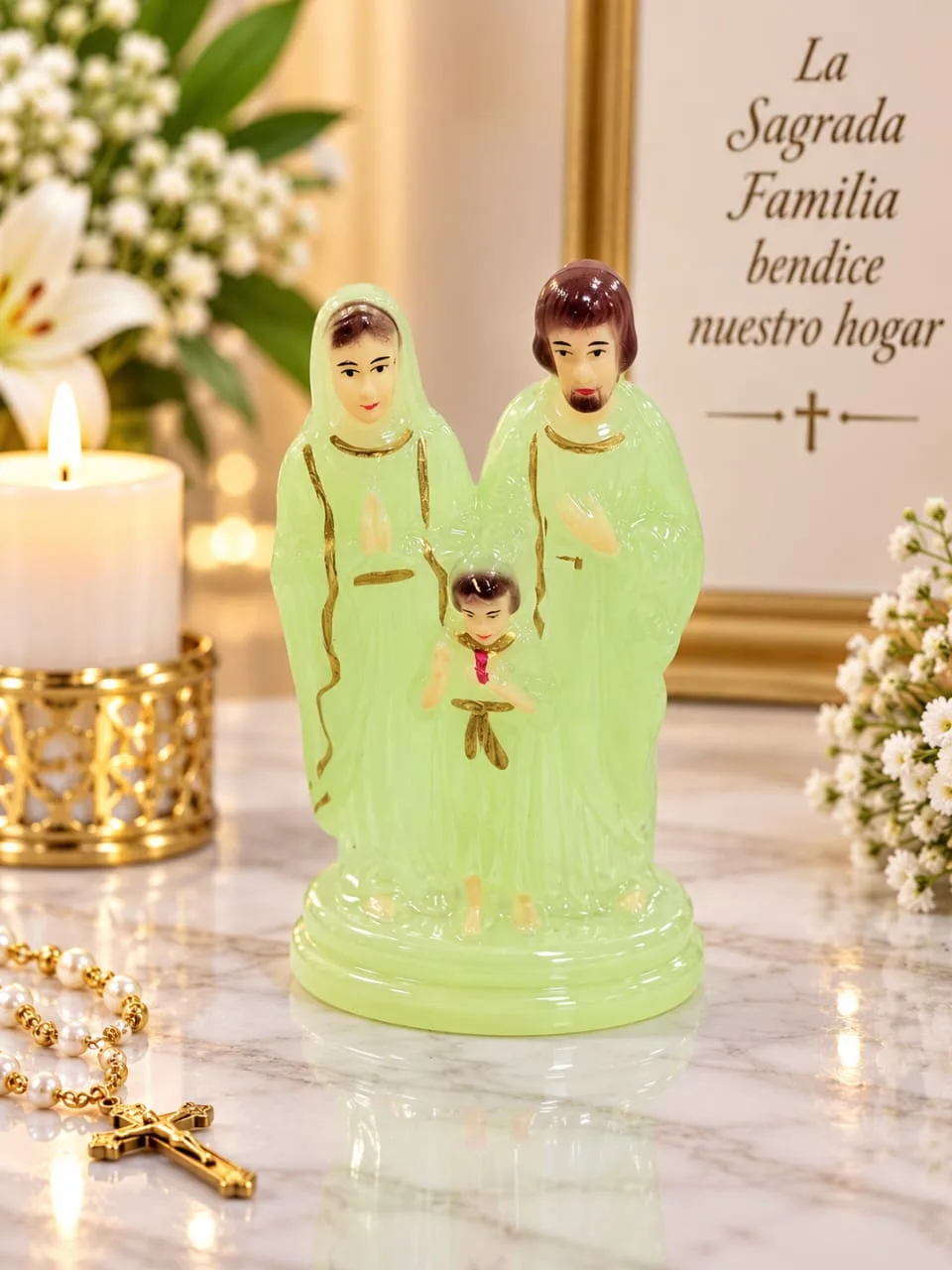 Sagrada Familia de Plástico Luminosa (10 Cm)