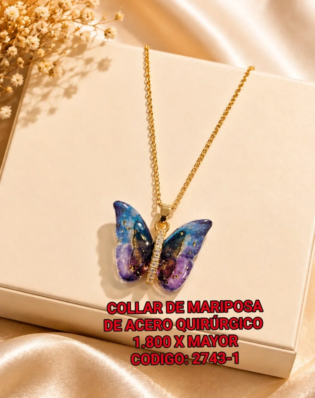 Collar de mariposa de acero quirurgico