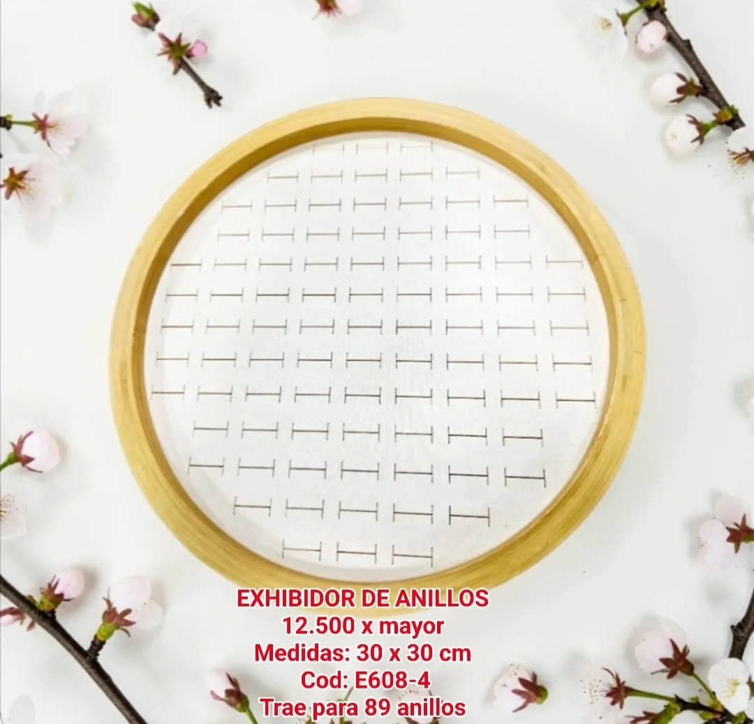 Exhibidor Circular para Anillos (Blanco)