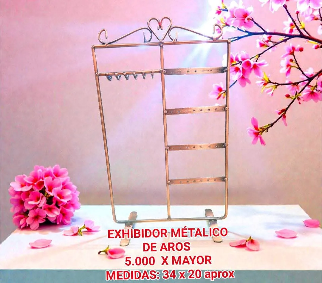 Exhibidor Metálico Mixto para Joyas