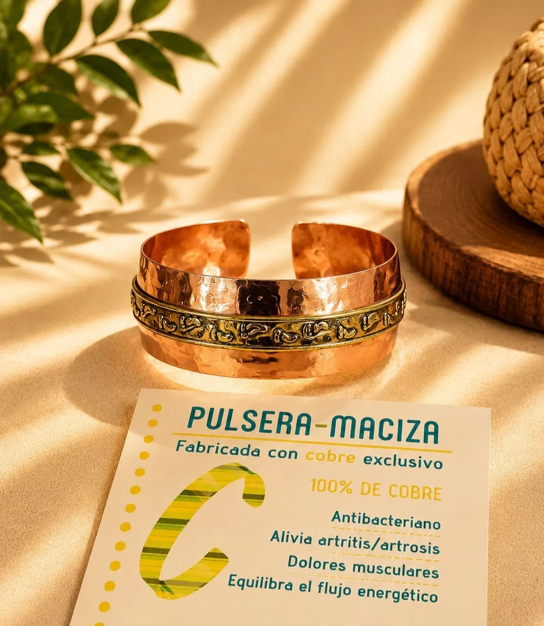 Pulsera de Cobre Maciza