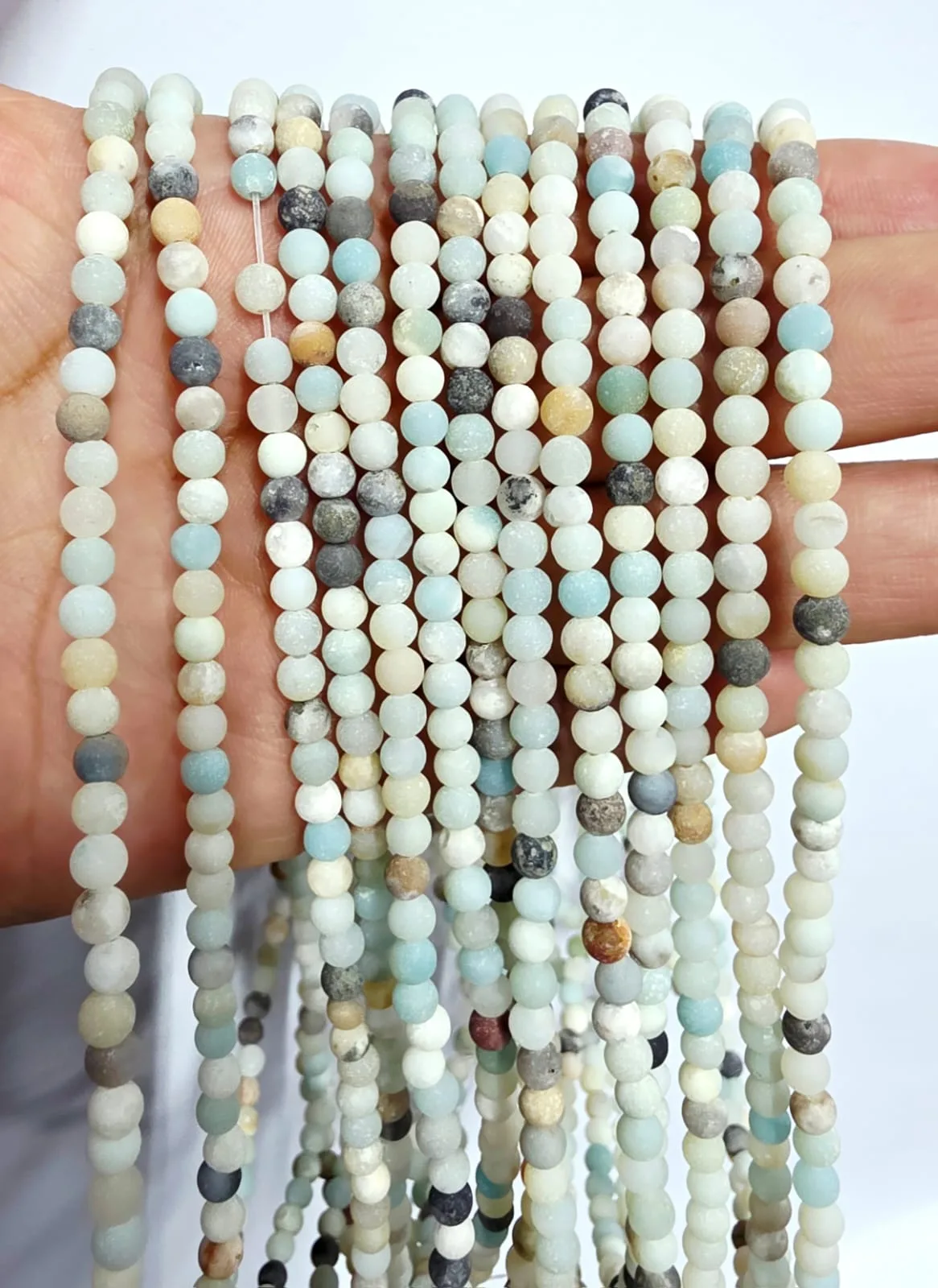 Tira de piedras de Amazonita Opaca N°4