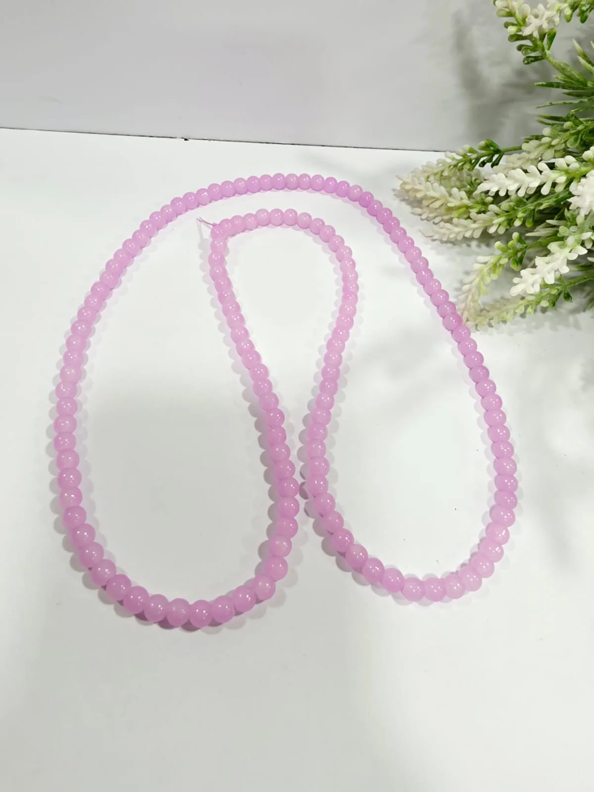 Cuentas de Vidrio Liso Violeta 6mm
