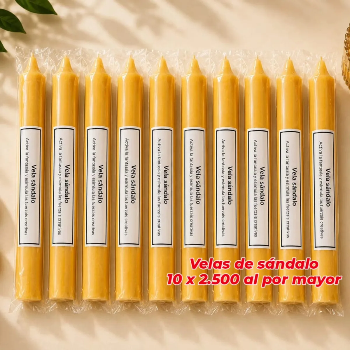 Pack 10 Velas de Sándalo