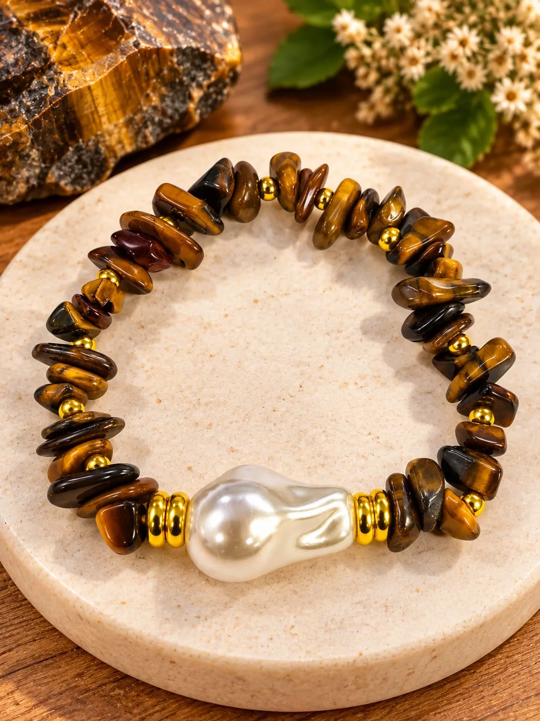 Pulsera de Ojo de Tigre en Chips