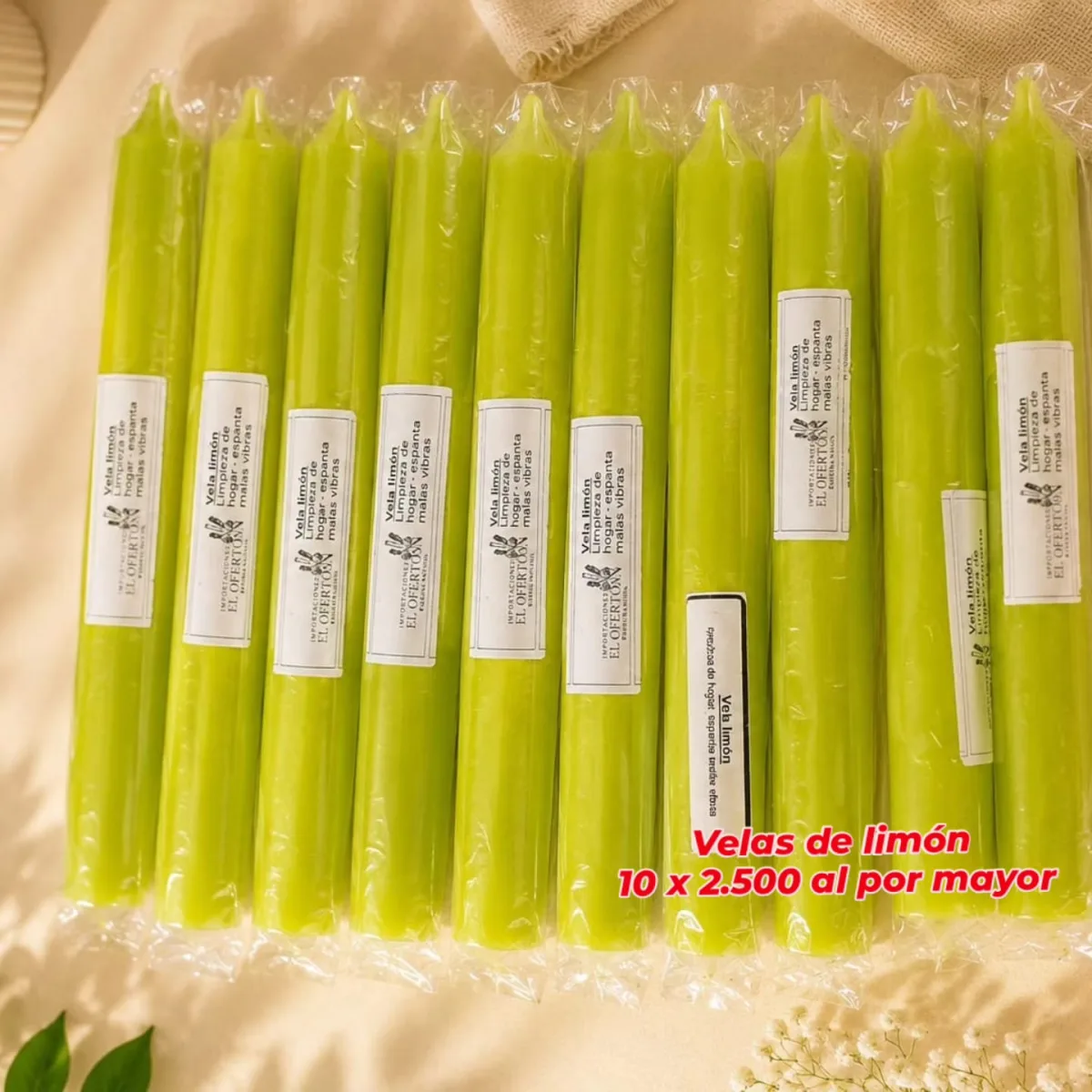 Pack 10 Velas de Limon