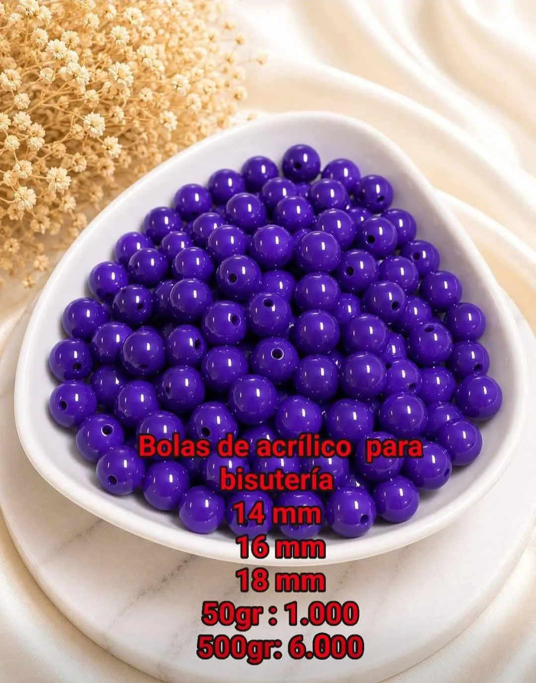 Bolas de Acrilico para Bisuteria