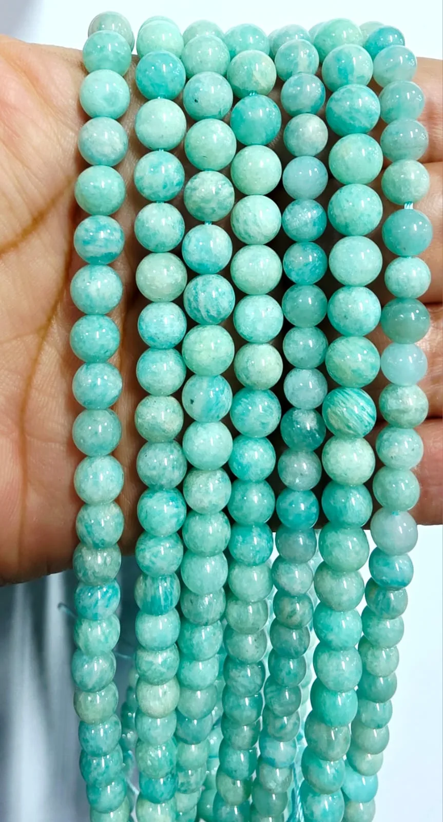Tira de piedras de Amazonita Original N°4